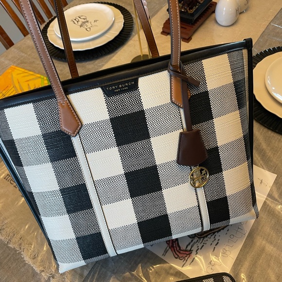 Like new Gingham Tory Burch tote